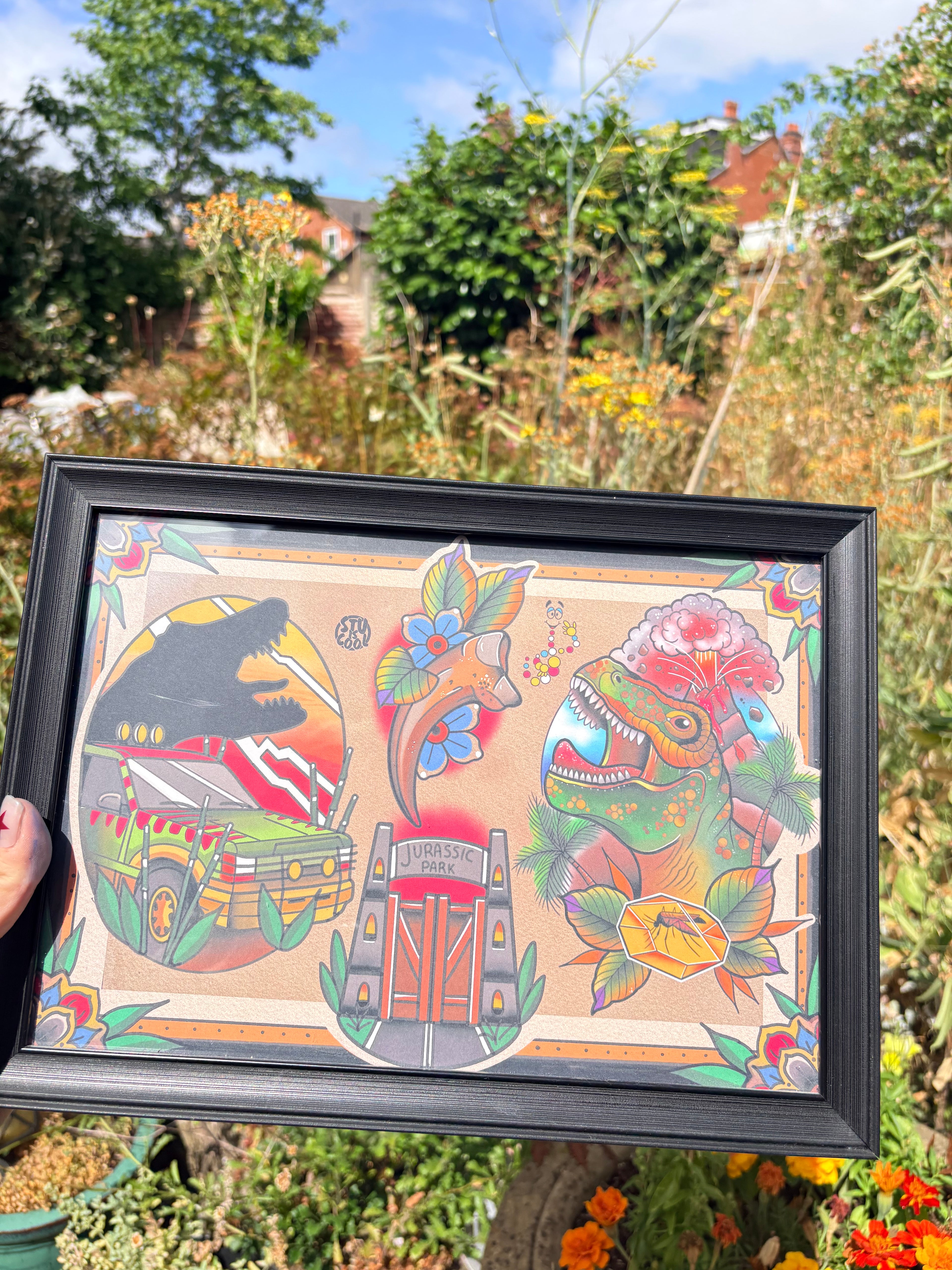 Jurassic park original print (framed)