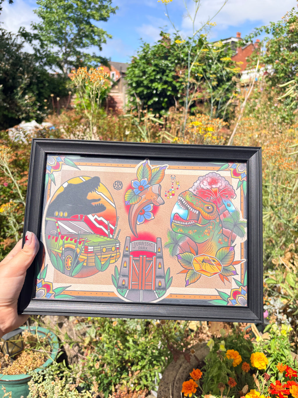 Jurassic park original print (framed)