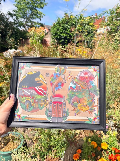 Jurassic park original print (framed)