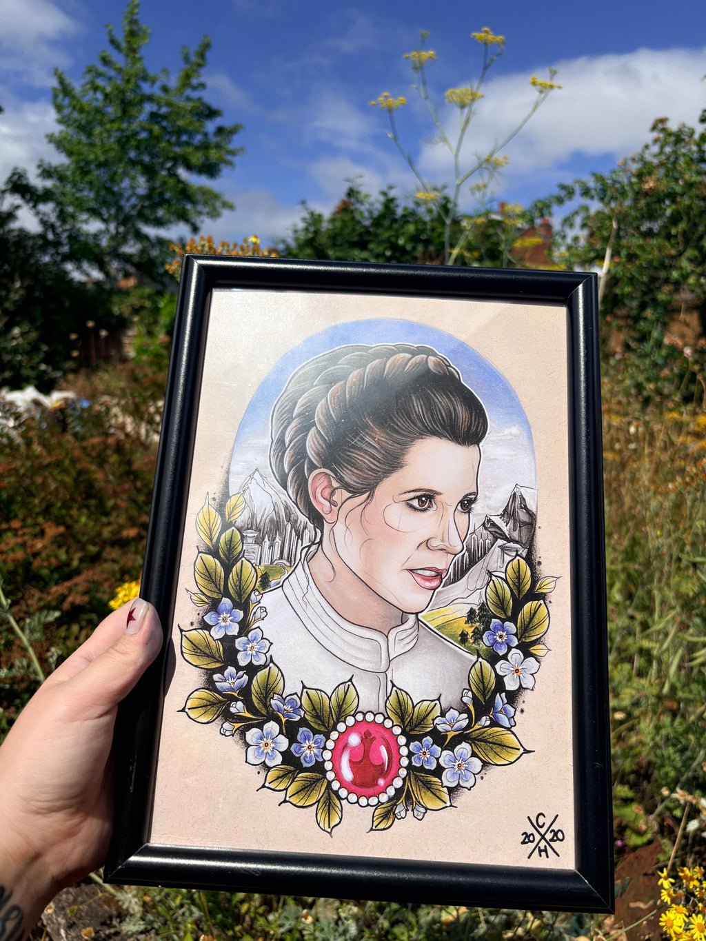 Original Princess Leia Star Wars print (framed)