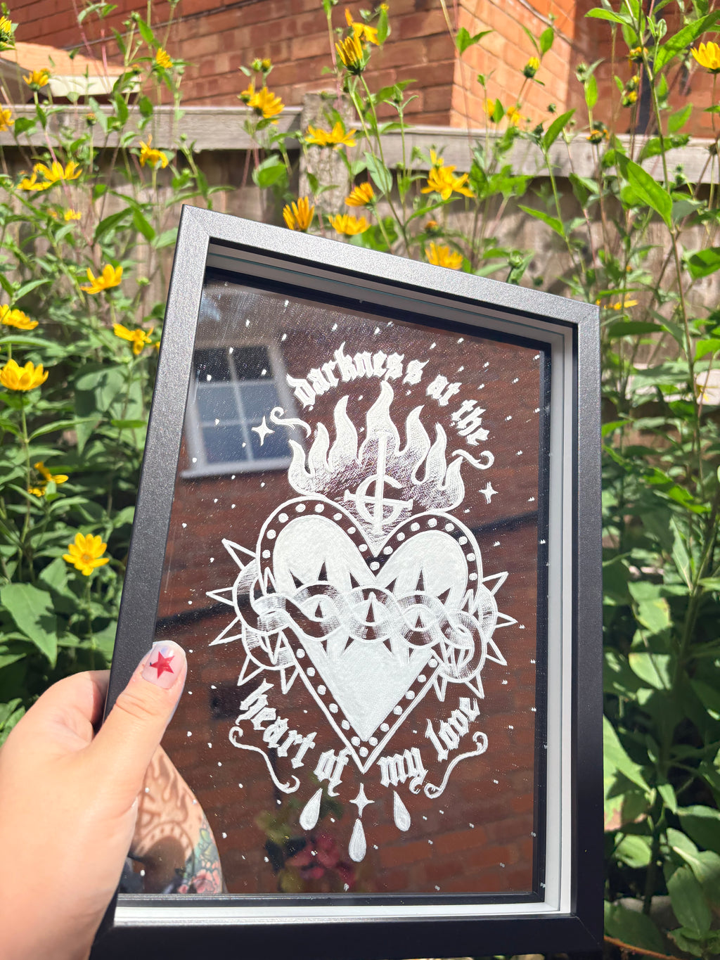 Sacred heart Ghost band inspired mirror