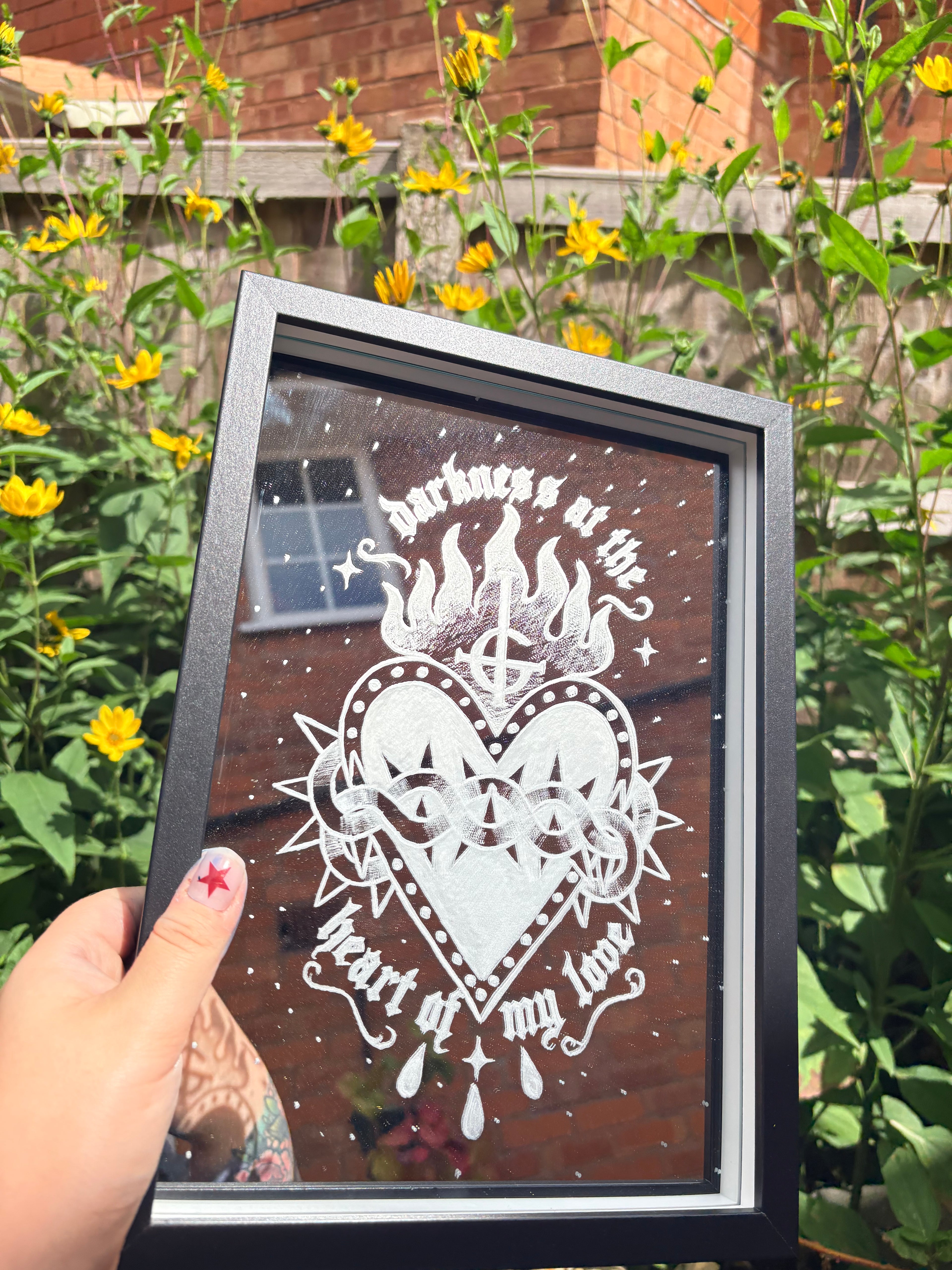 Sacred heart Ghost band inspired mirror