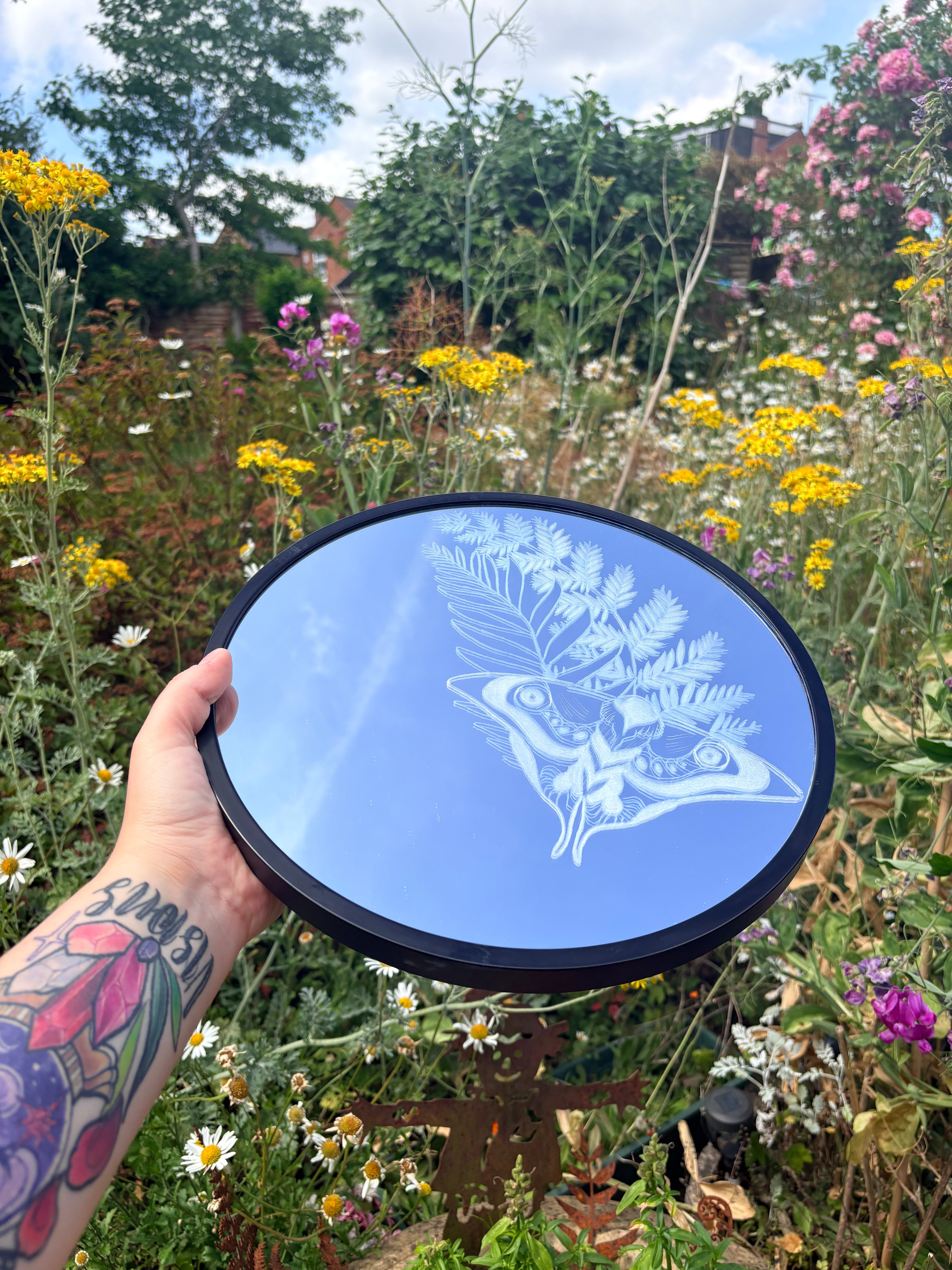 The last of us Ellie moth tattoo mirror