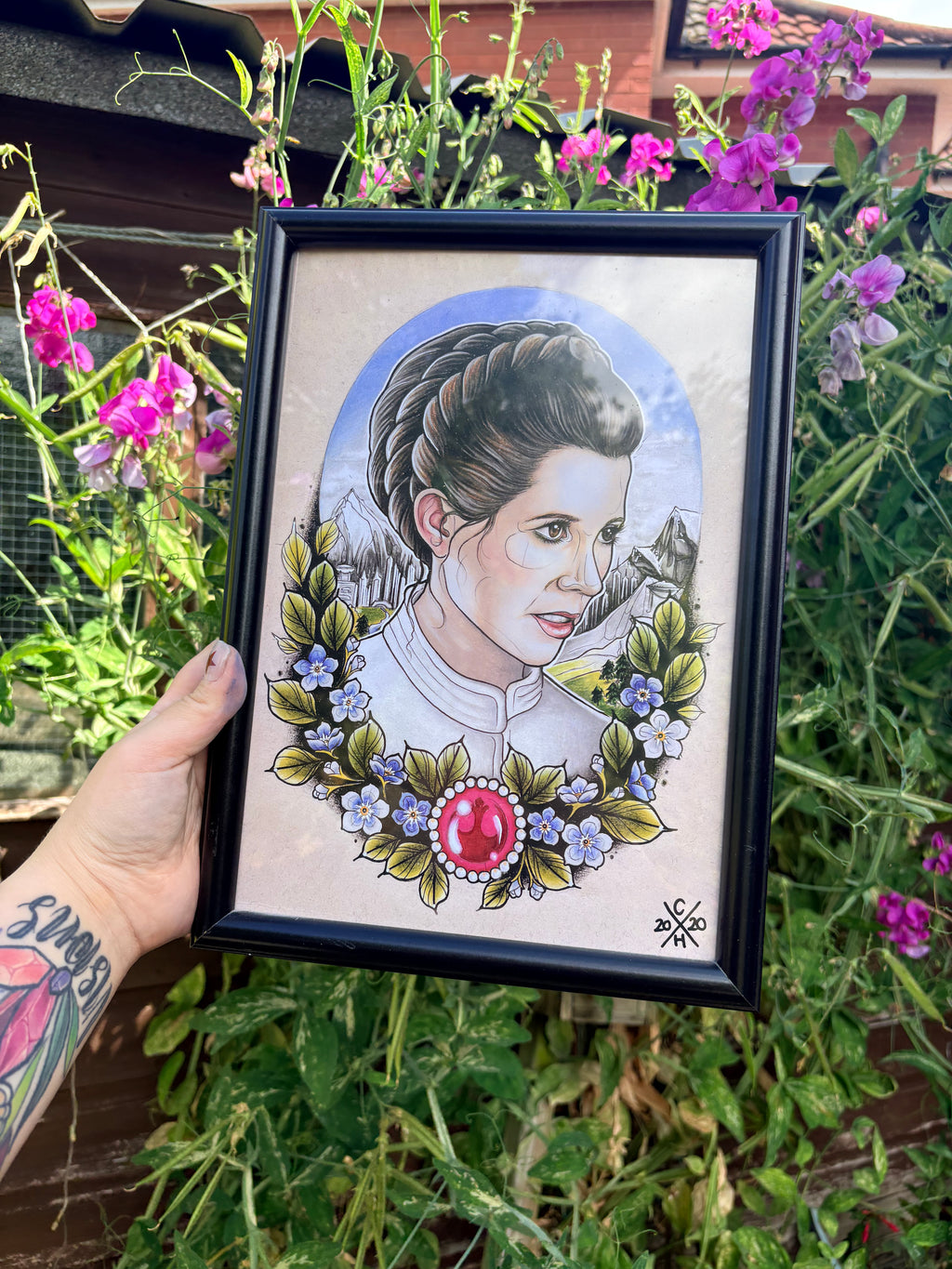 Original Princess Leia Star Wars print (framed)