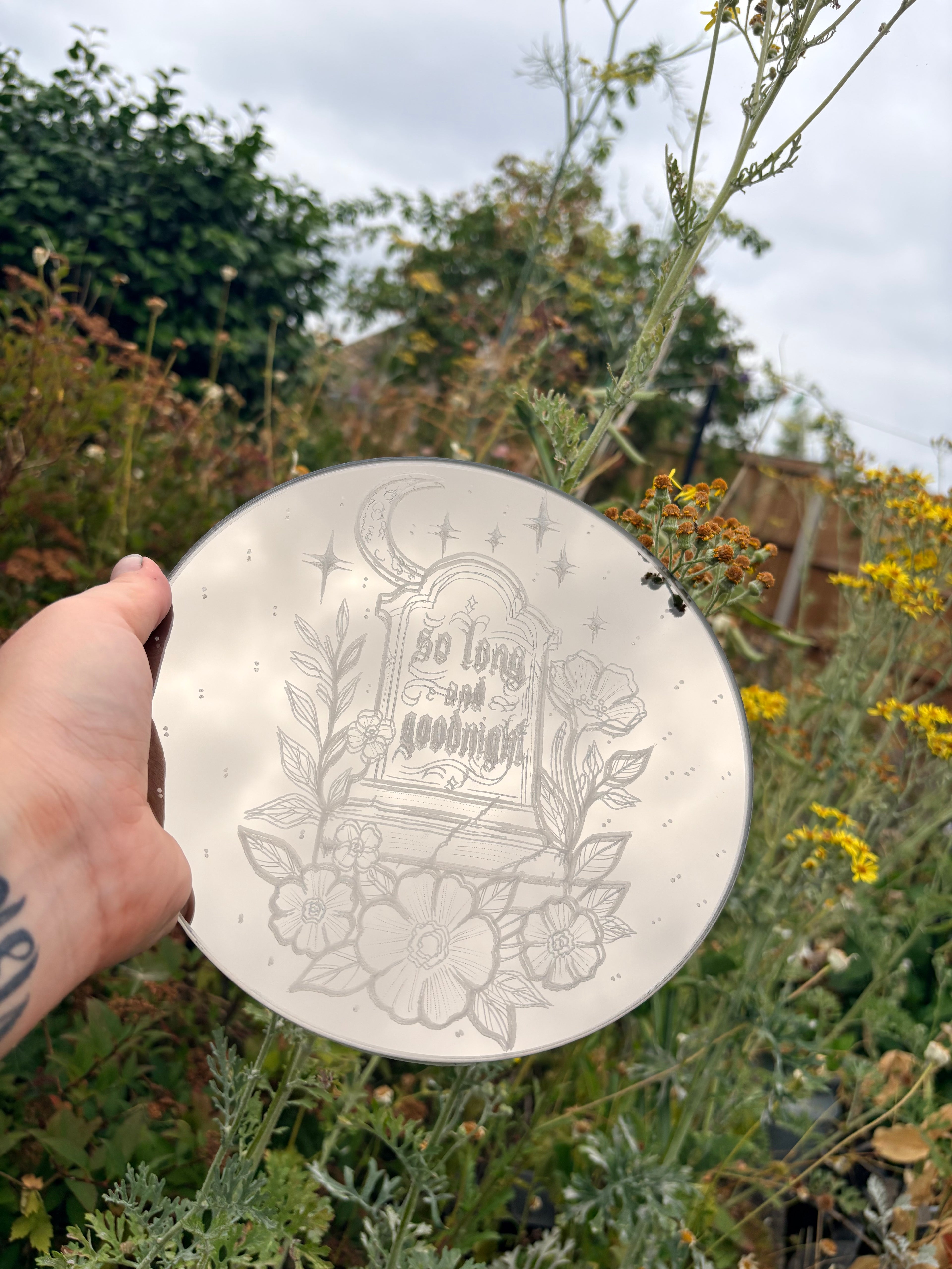 My Chemical Romance“So long goodnight” Neo traditional inspired mirror