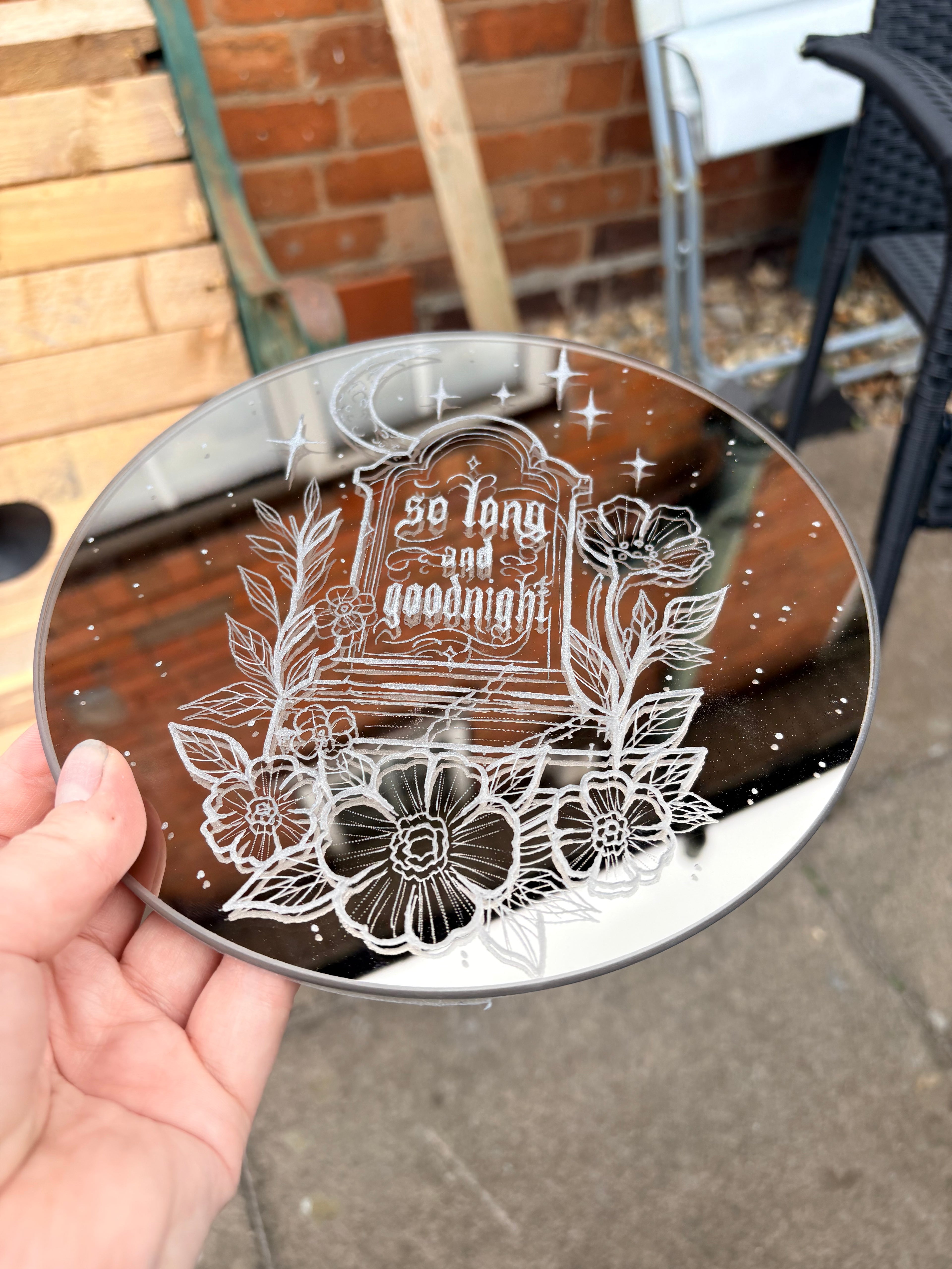 My Chemical Romance“So long goodnight” Neo traditional inspired mirror