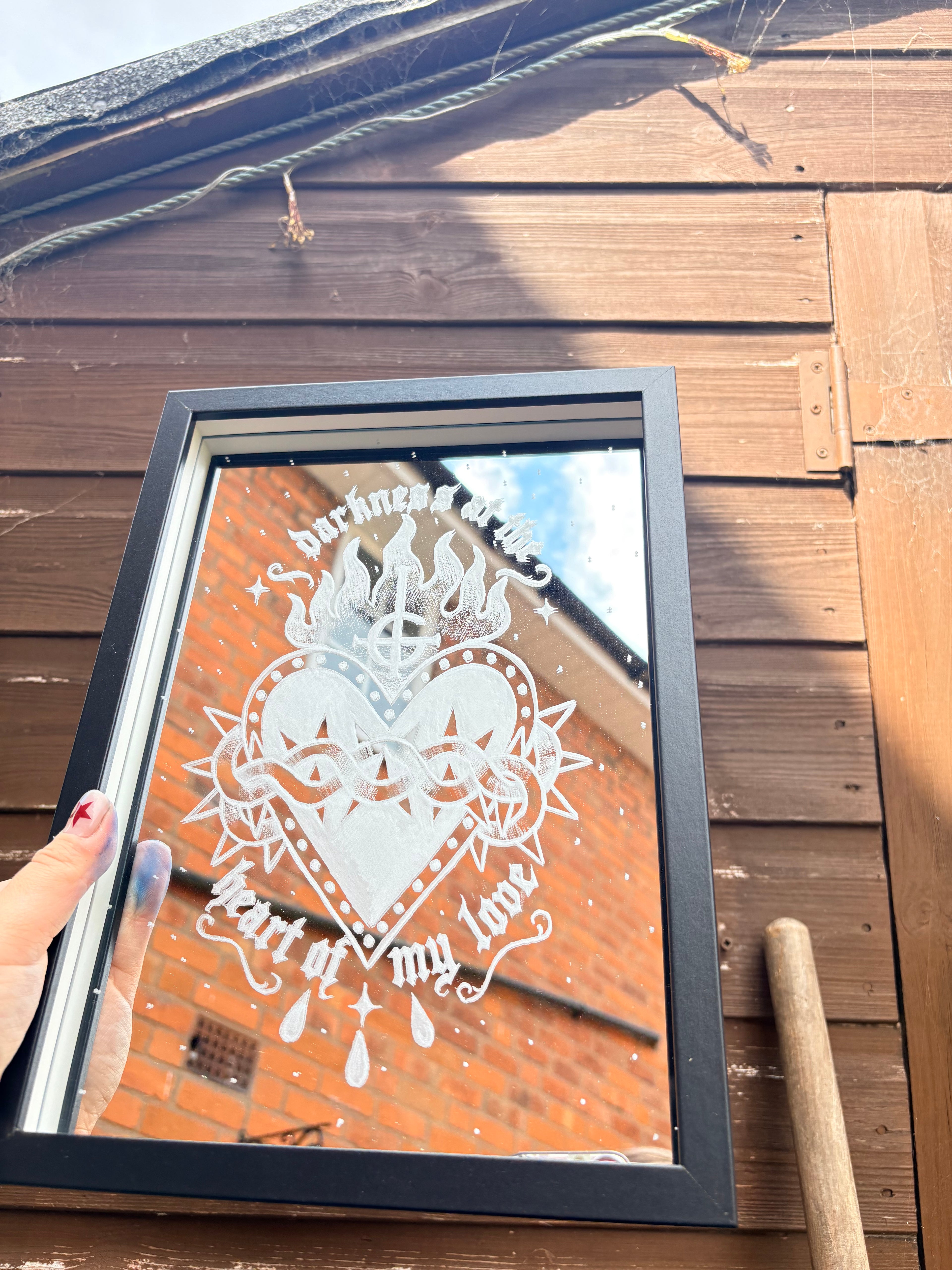 Sacred heart Ghost band inspired mirror