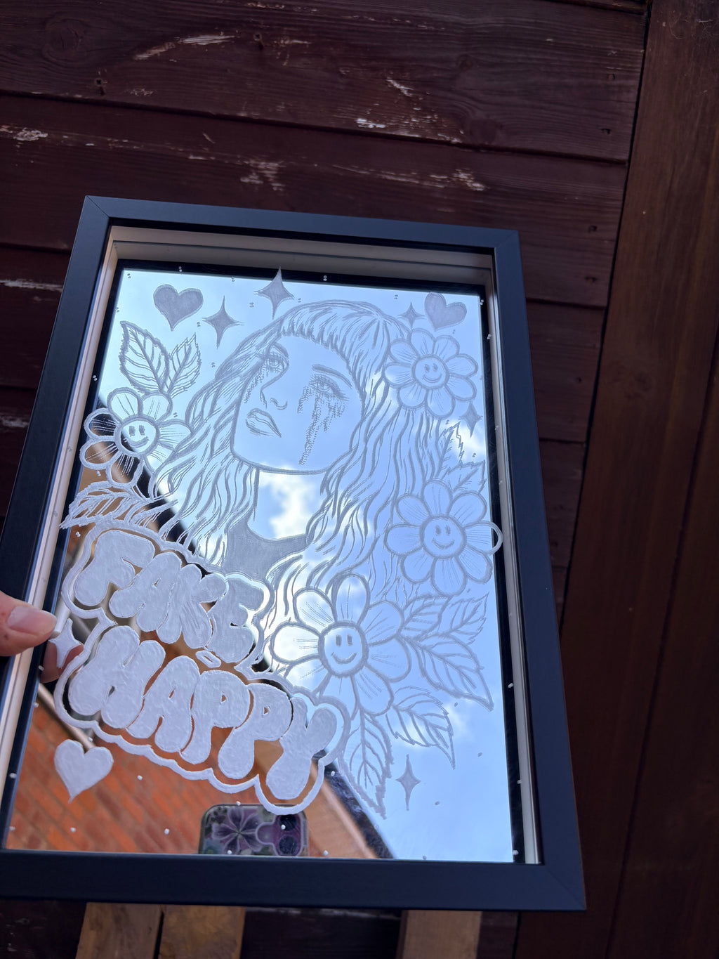 Hayley Williams Paramore  “fake happy” inspired mirror A4
