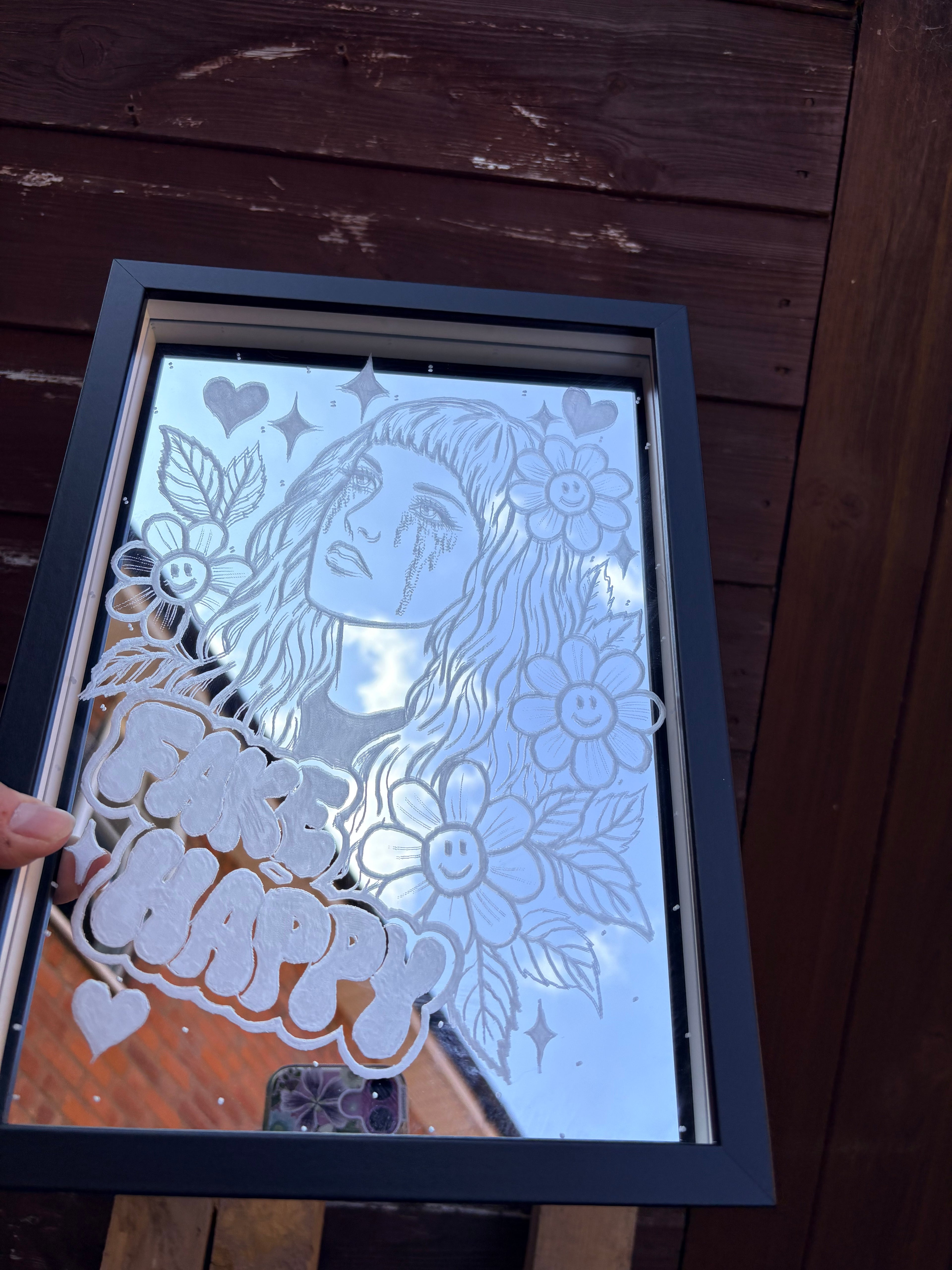 Hayley Williams Paramore  “fake happy” inspired mirror A4