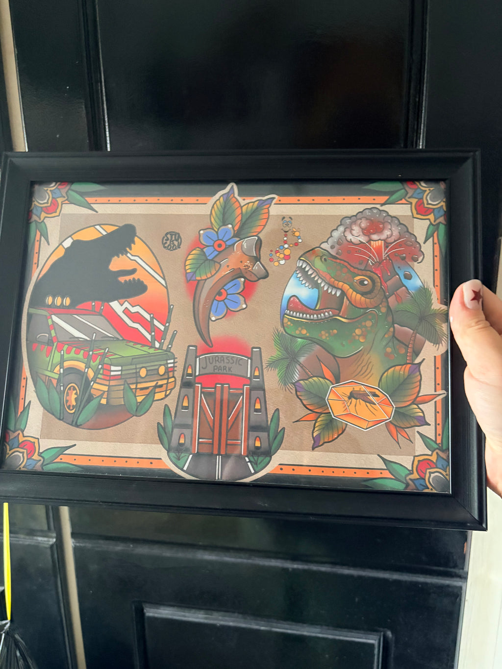 Jurassic park original print (framed)
