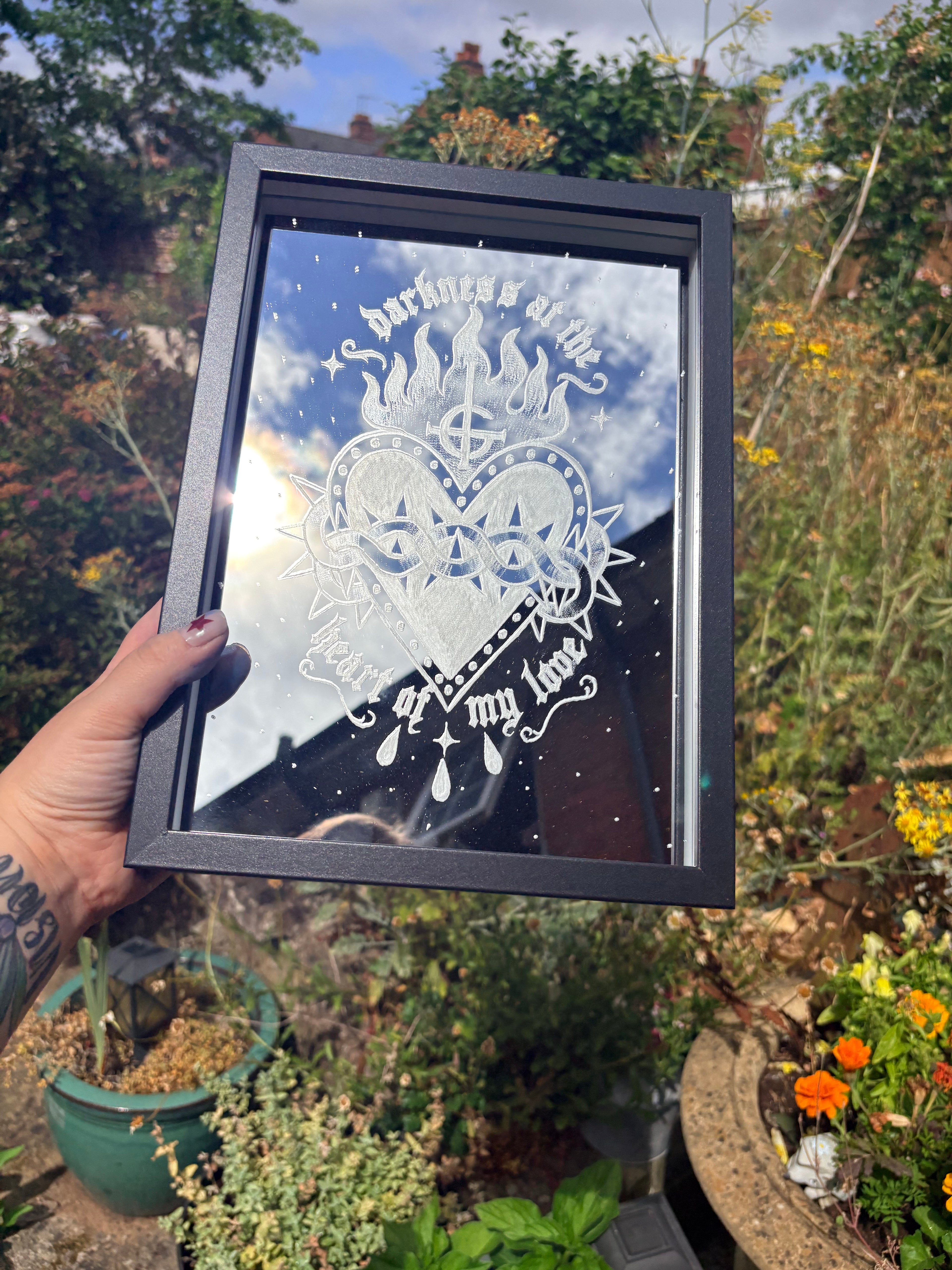 Sacred heart Ghost band inspired mirror