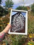 Neo traditional Tiger X cherry blossom mirror