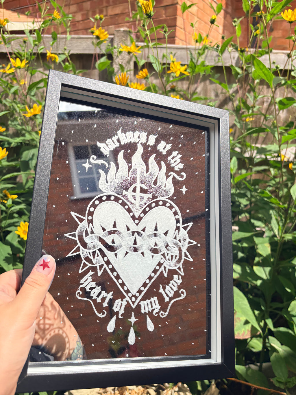 Sacred heart Ghost band inspired mirror