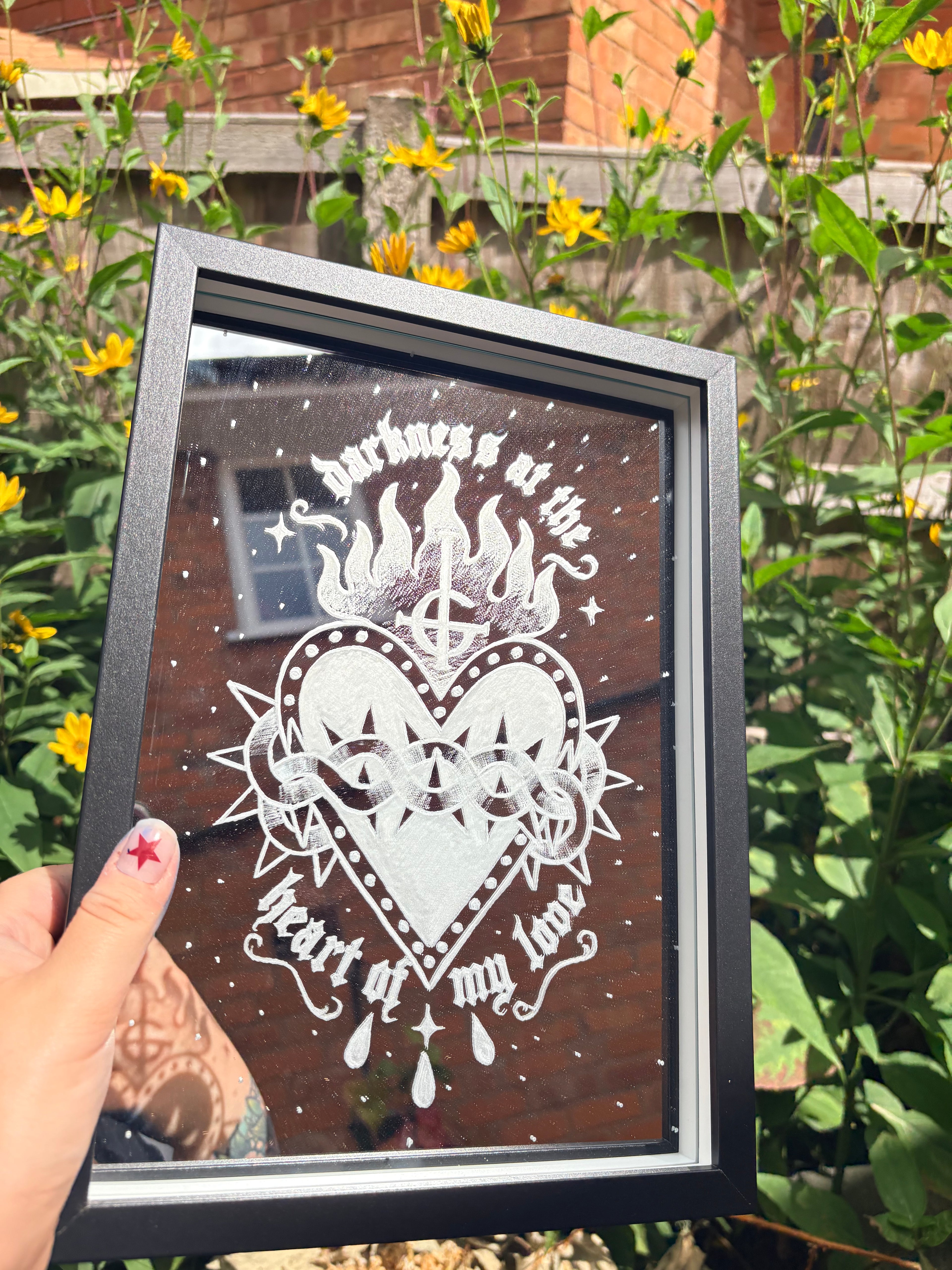 Sacred heart Ghost band inspired mirror