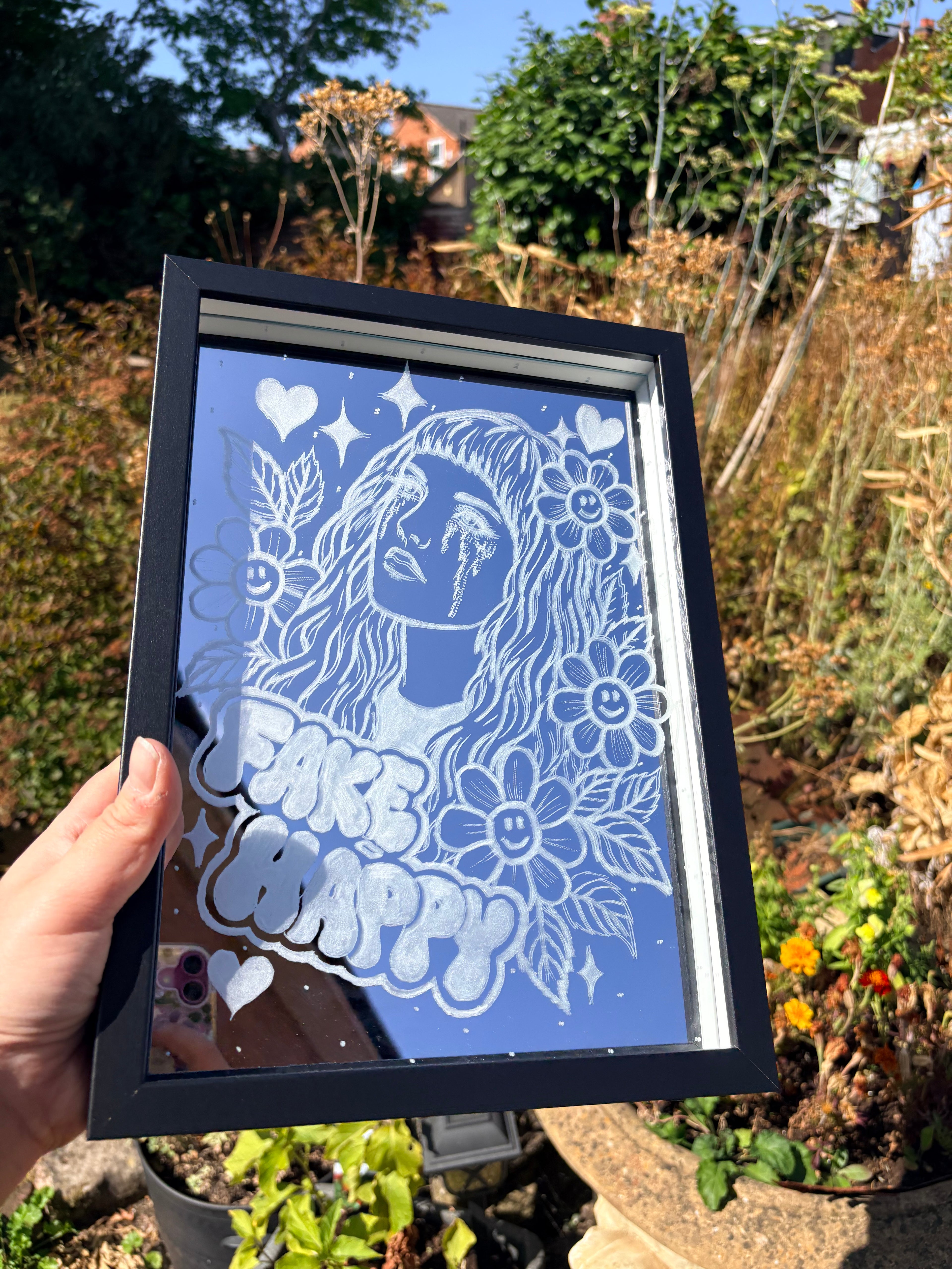 Hayley Williams Paramore  “fake happy” inspired mirror A4