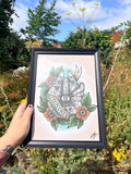 Star was millennium falcon original print (framed)