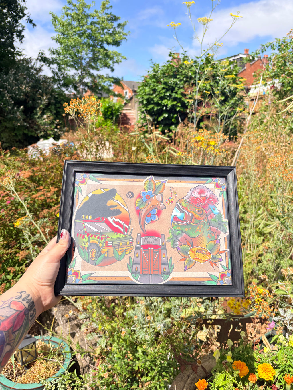 Jurassic park original print (framed)