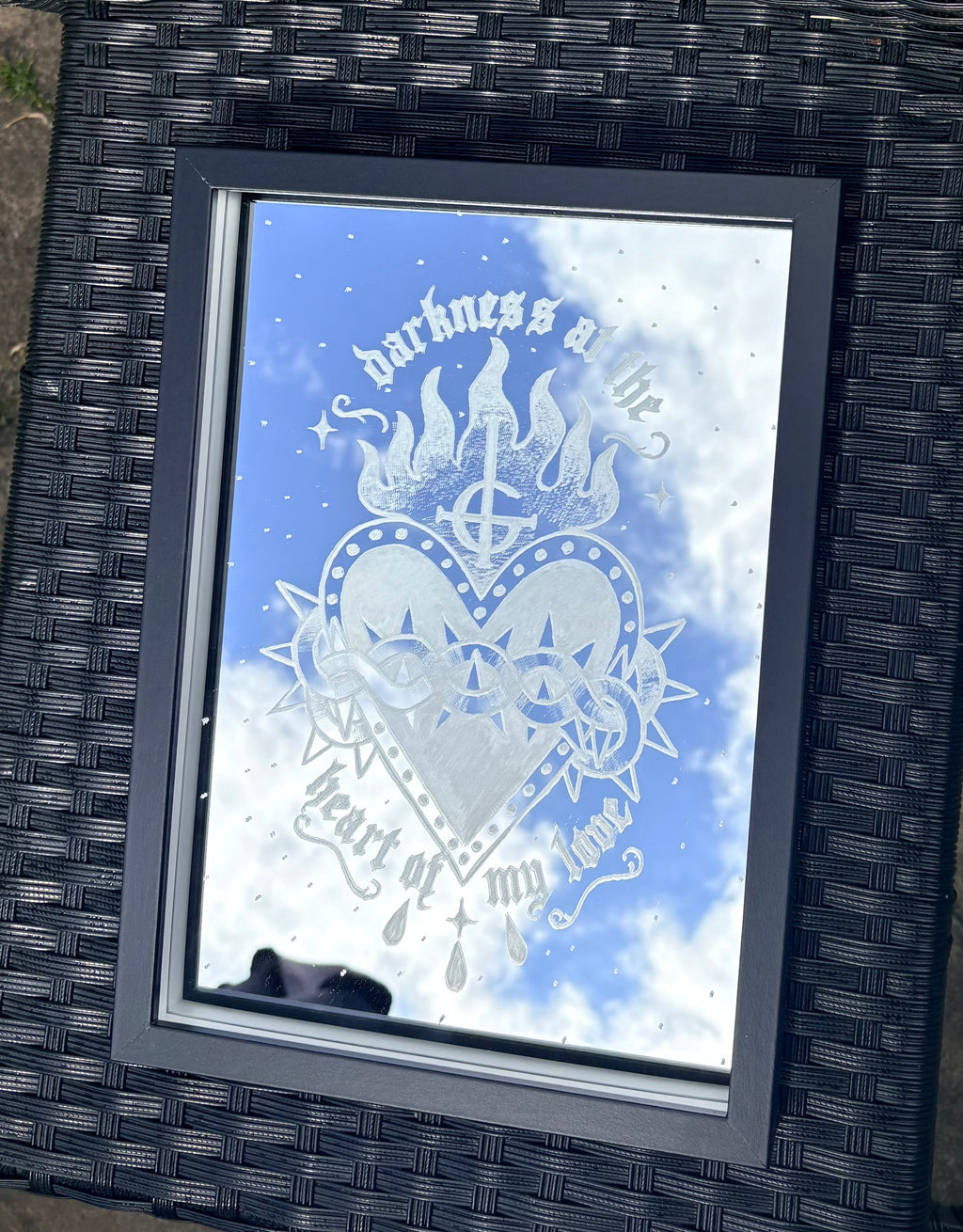 Sacred heart Ghost band inspired mirror