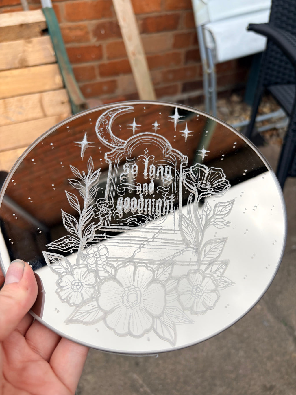 My Chemical Romance“So long goodnight” Neo traditional inspired mirror